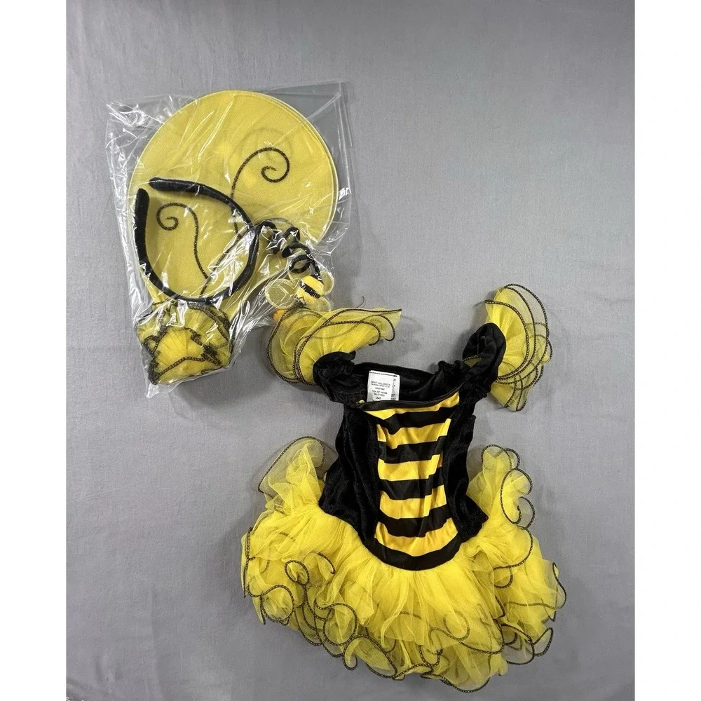 Spirit Halloween Sweet‎ Bee Costume Toddler 2T-4T Dress Up Play New - Picture 8 of 8
